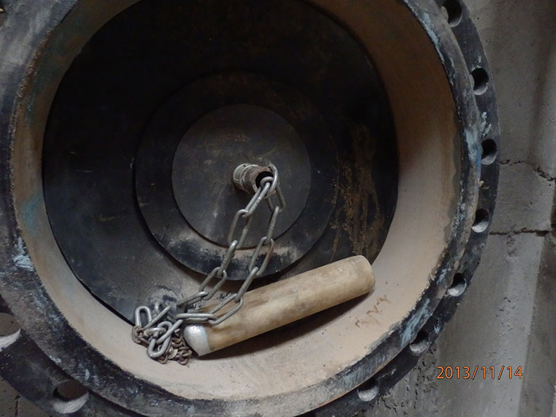 Nástroj se sondou v potrubí DN600